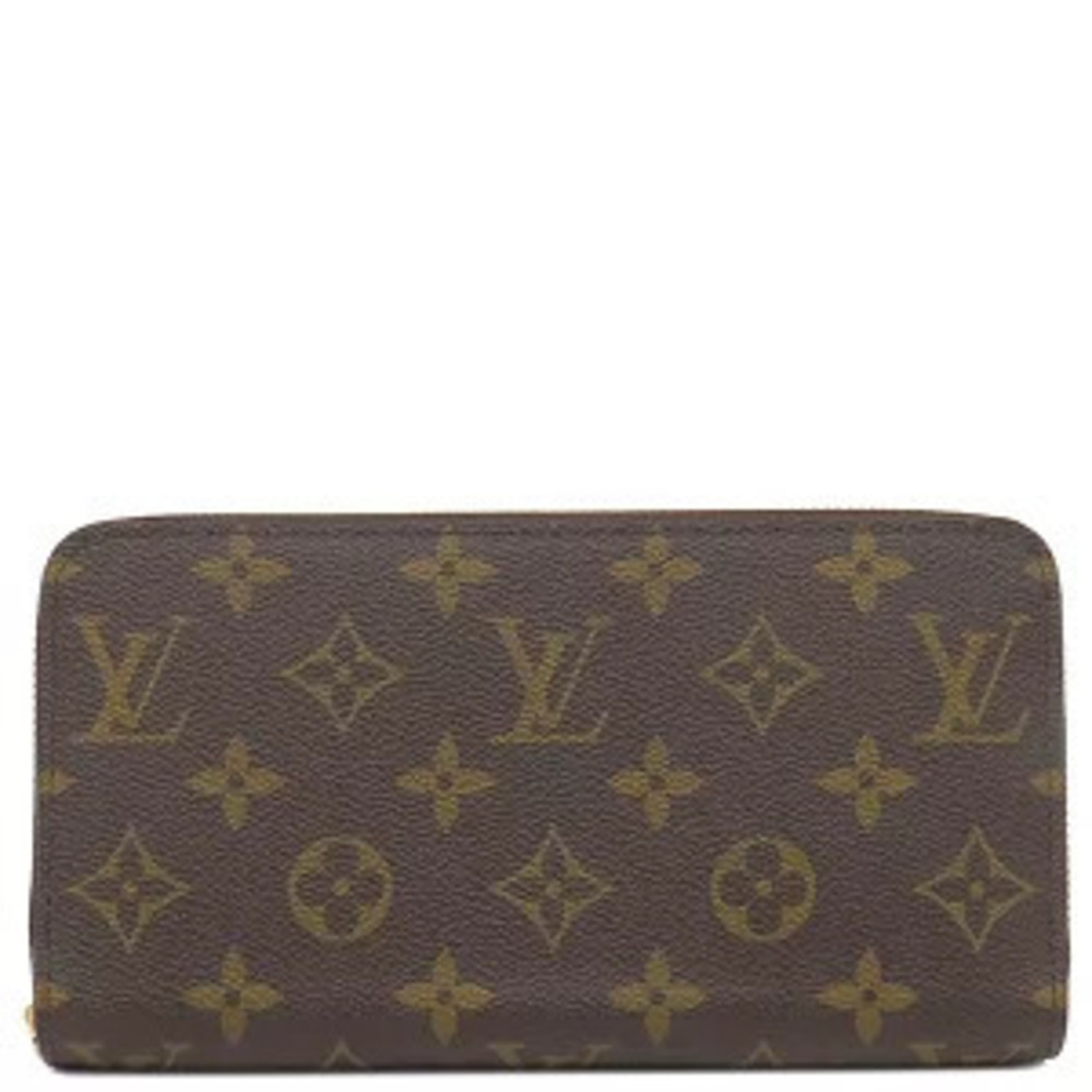 Louis Vuitton Zippy Wallet Monogram Canvas Fuschia Pink Brown Round Zipper